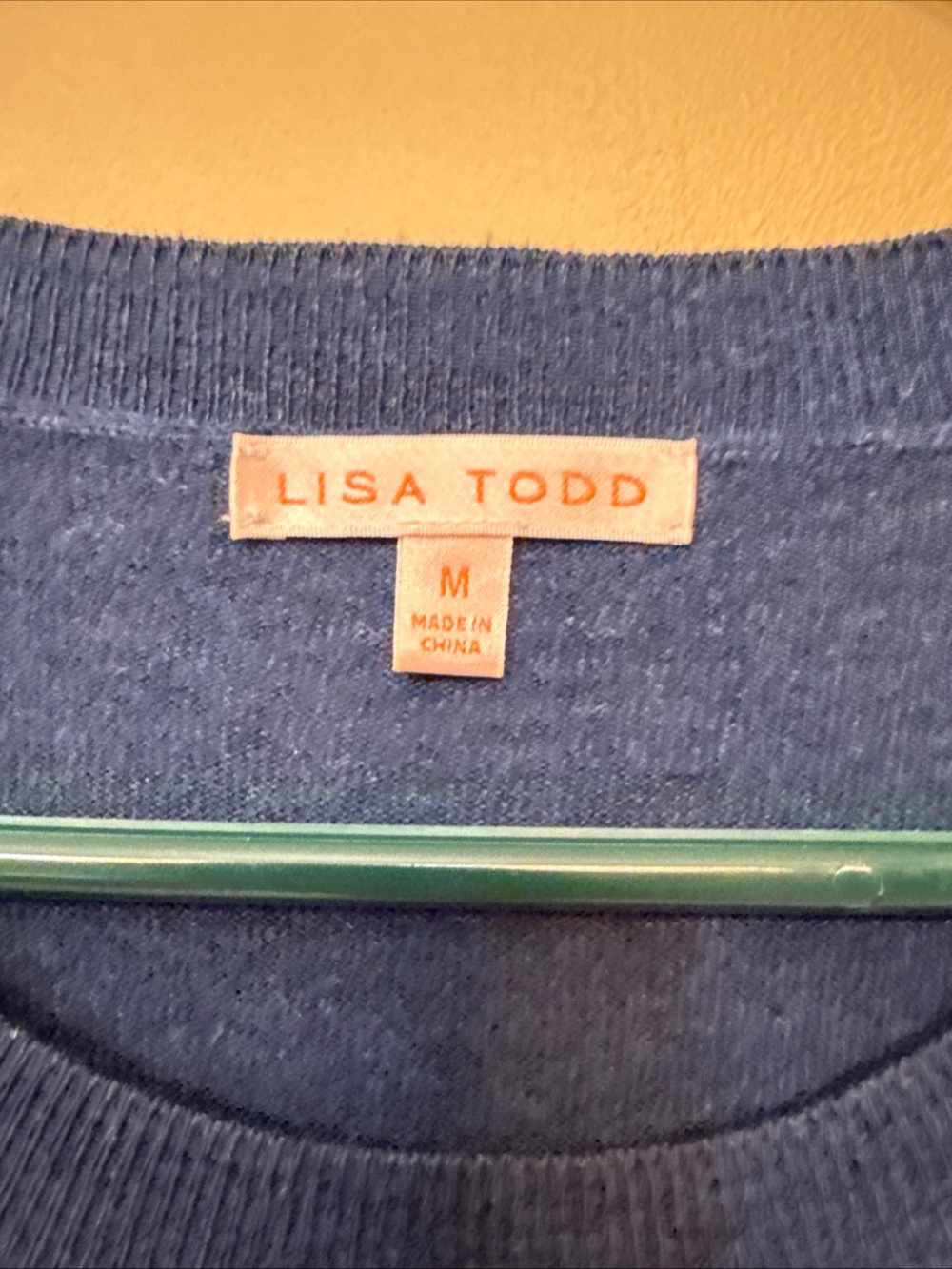 Lisa Todd Blue Crewneck Sweater 100% cotton - Picture 5 of 8